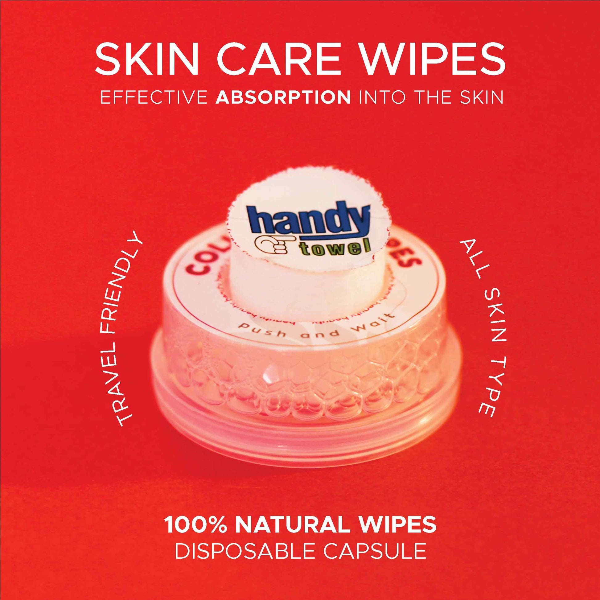 Handy Towel Collagen Facial Care Wipes, Face Care Travel-Size Magic Wipes, Skin Reducing Wrinkles Propolis Towelettes, Hyaluronic Acid Skin Care and Cleanser Wipes Solution, 8 Count