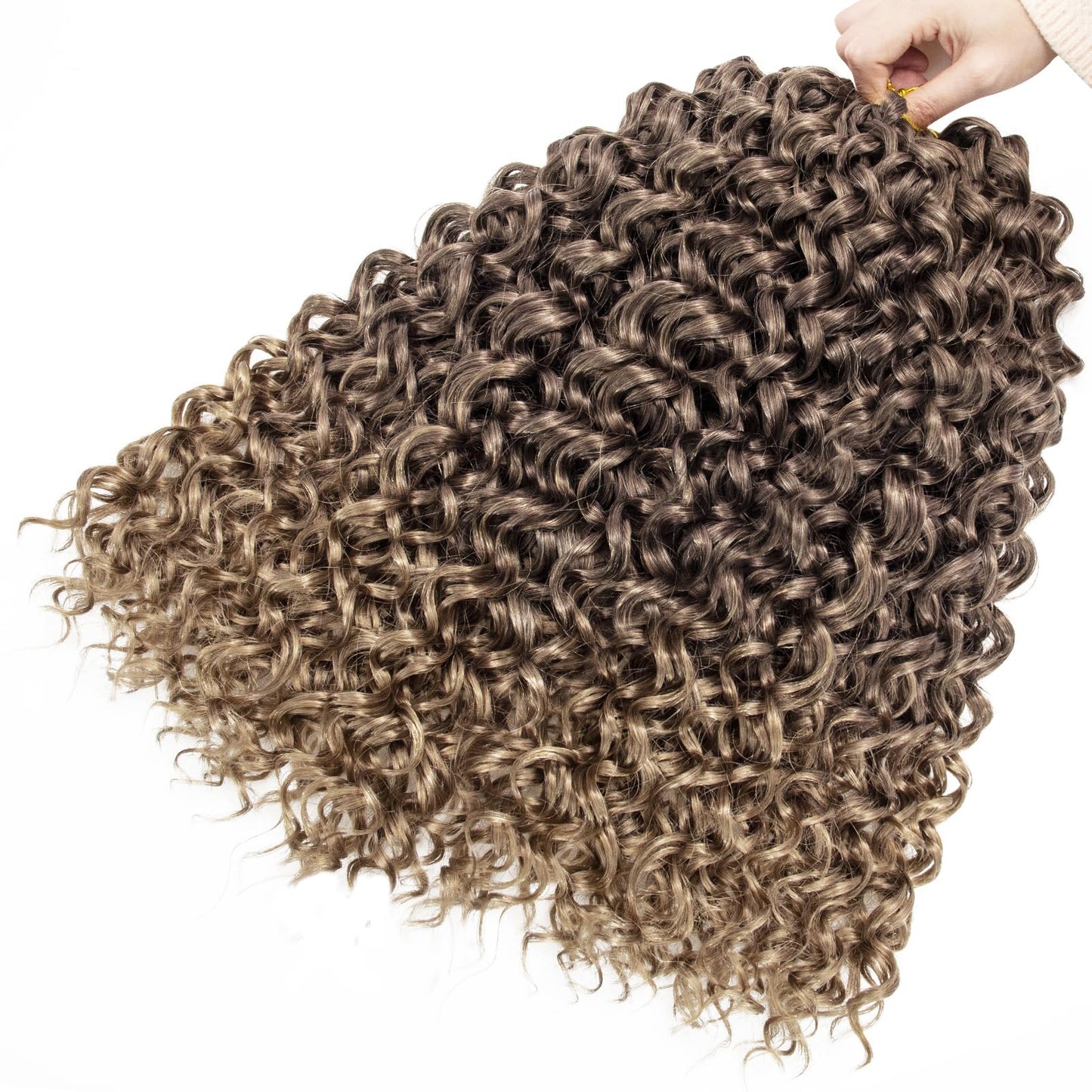 YXCHERISHAIR 8 Packs Curly Crochet Hair GoGo Curl Crochet hair for Women Deep Wave Braiding hair,Synthetic Bohemian Crochet Braids Water Wave Crochet hair Extensions (18inch, 33/27)