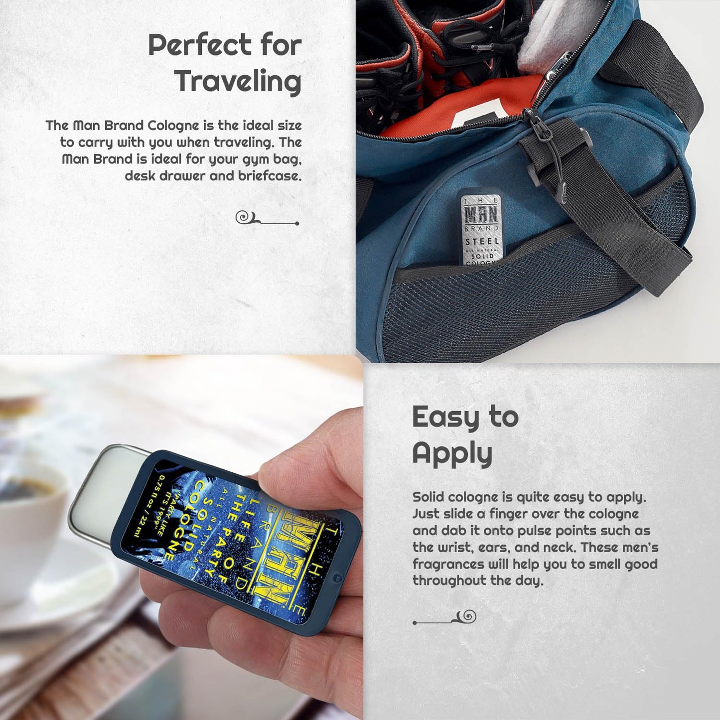 Men's Solid Cologne Sample Set - 9 Travel-Size Fragrance Pack | 0.75 oz Each