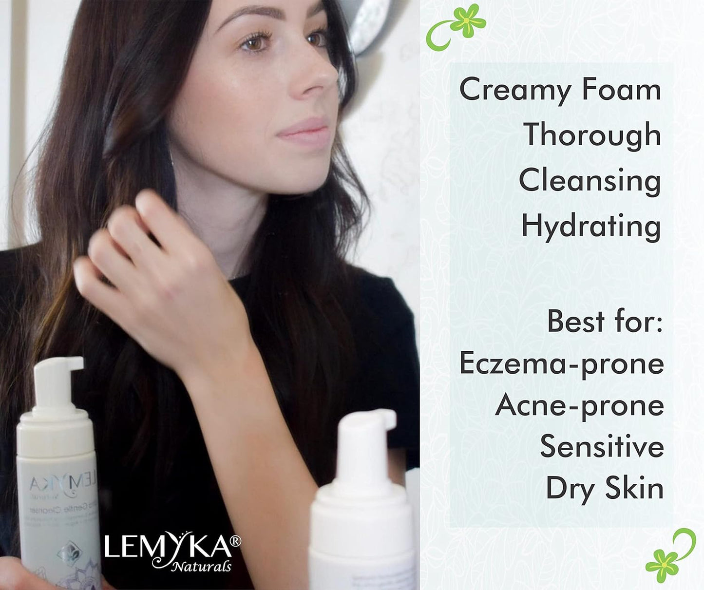 Gentle Foaming Face Wash | Natural Cleanser for Rosacea, Eczema, Acne | pH 5.5, 5.8 Oz