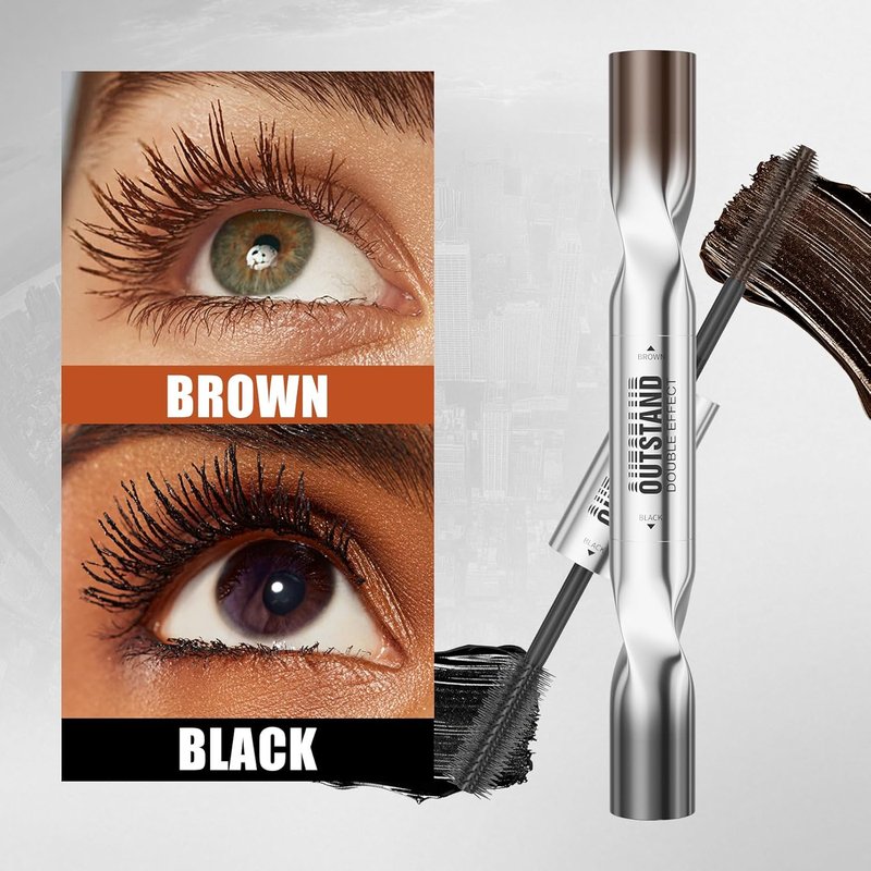 Women's Tubing Mascara - 2-in-1 Black & Brown Double-Ended | Volumizing, Lengthening, Waterproof, Hypoallergenic