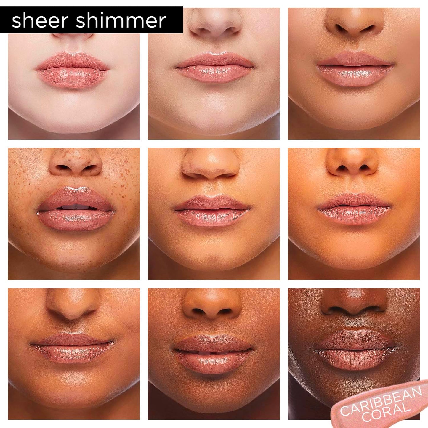 Light-Up Lip Gloss - Moisturizing Caribbean Coral with LED Applicator & Mirror | Non-Sticky Formula, Enriched with Jojoba Oil & Vitamin E