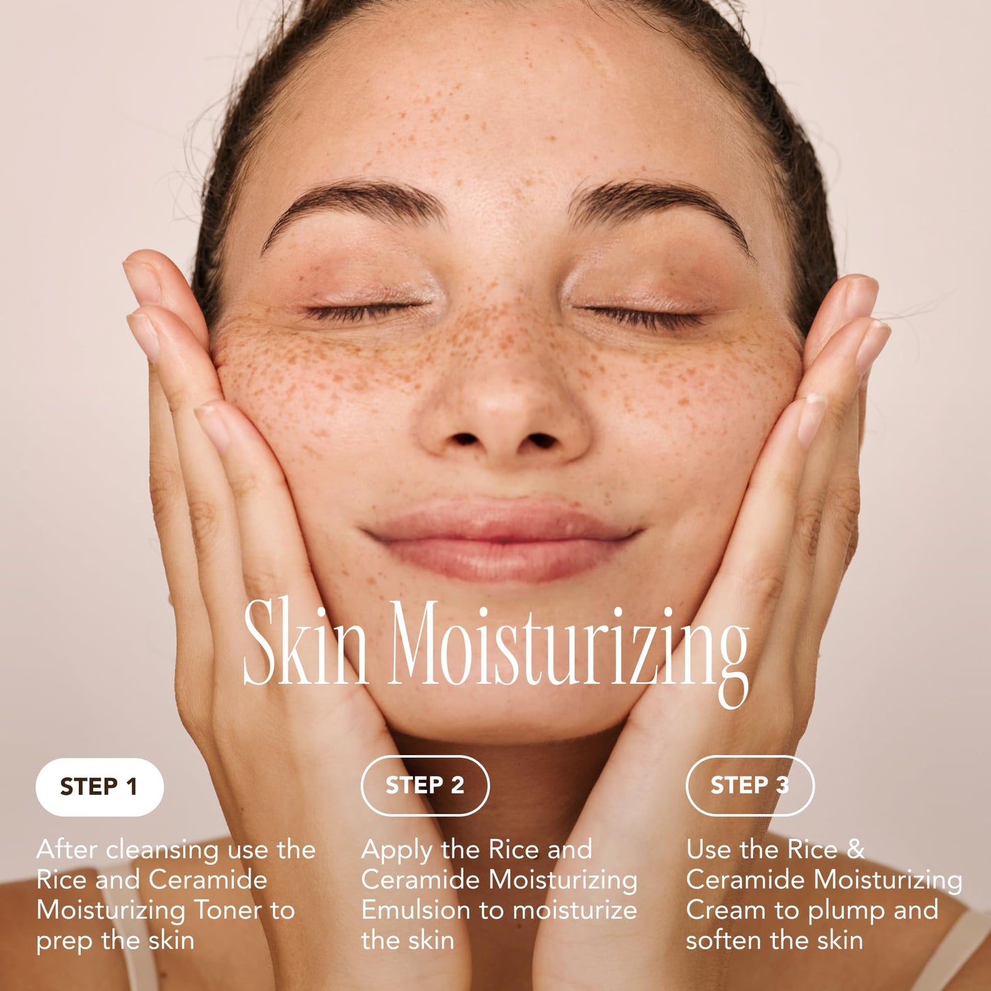The Face Shop Rice Ceramide Moisturizing Skincare Set - Toner & Moisturizer, Korean Skin Care with Rice Water, Gift Set, Travel Size, Hydrating for Dry Skin