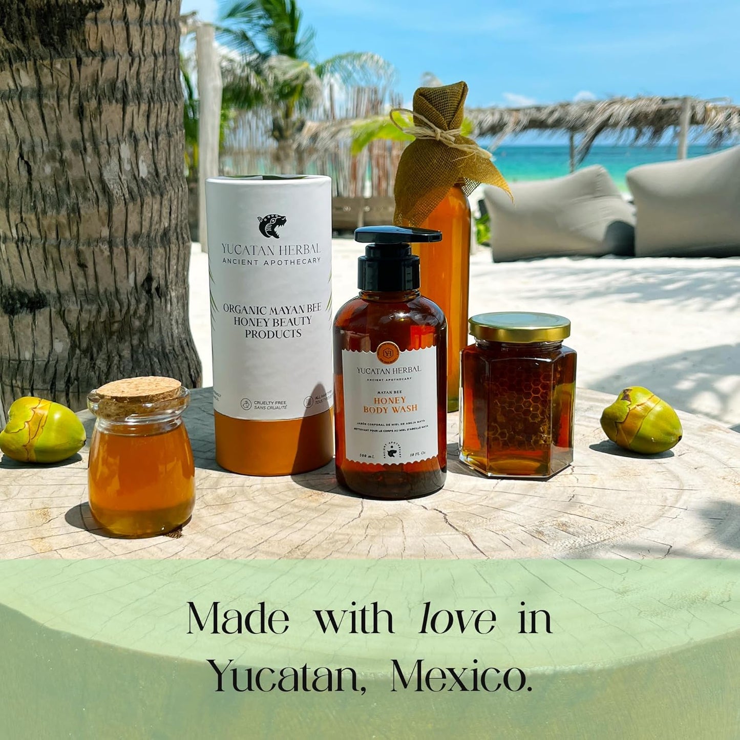 Mayan Bee Honey Body Wash - Natural Herbal Cleanser for Glowing Skin