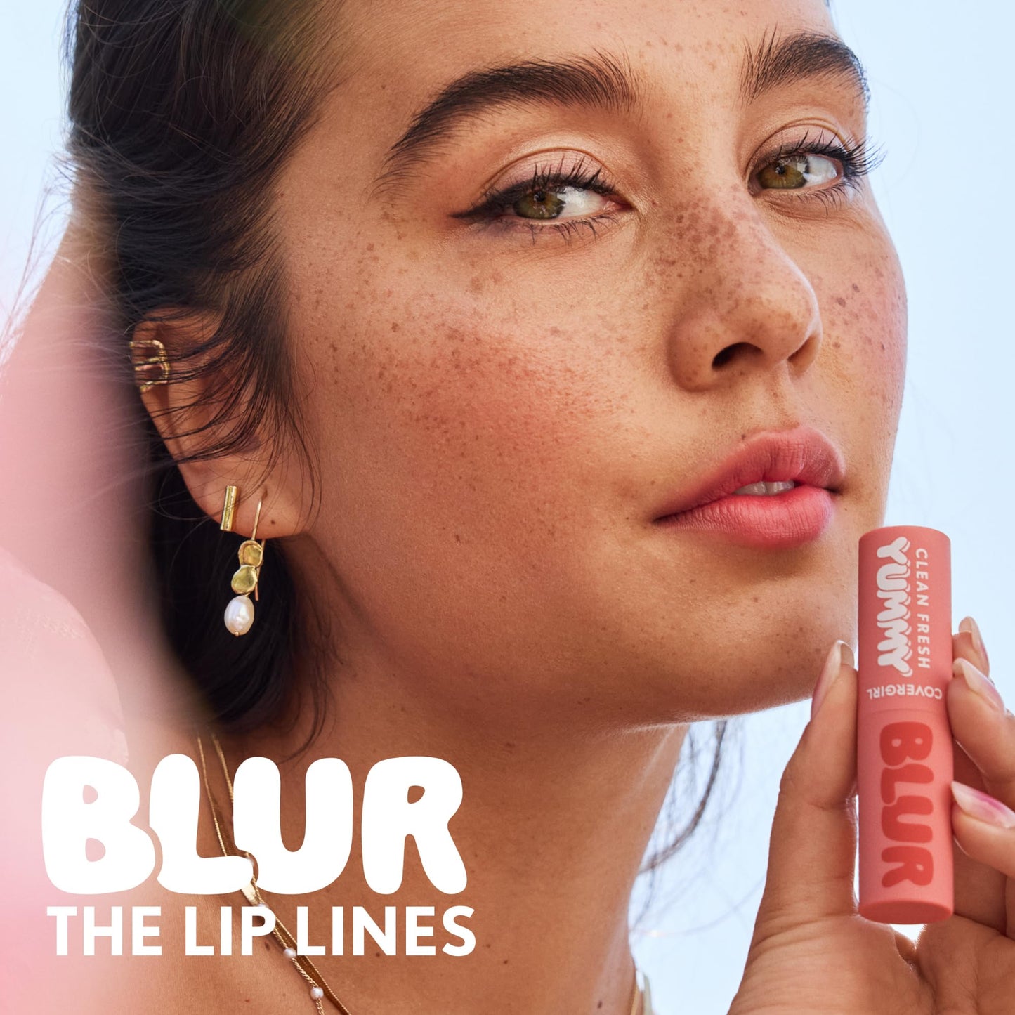 COVERGIRL Clean Fresh Yummy Blur Lipstick, Blurring Effect, Matte Lip Color, Fresh Pear Flavored, Vegan Formula - 220 Pear-fectly (Soft Pink Nude)