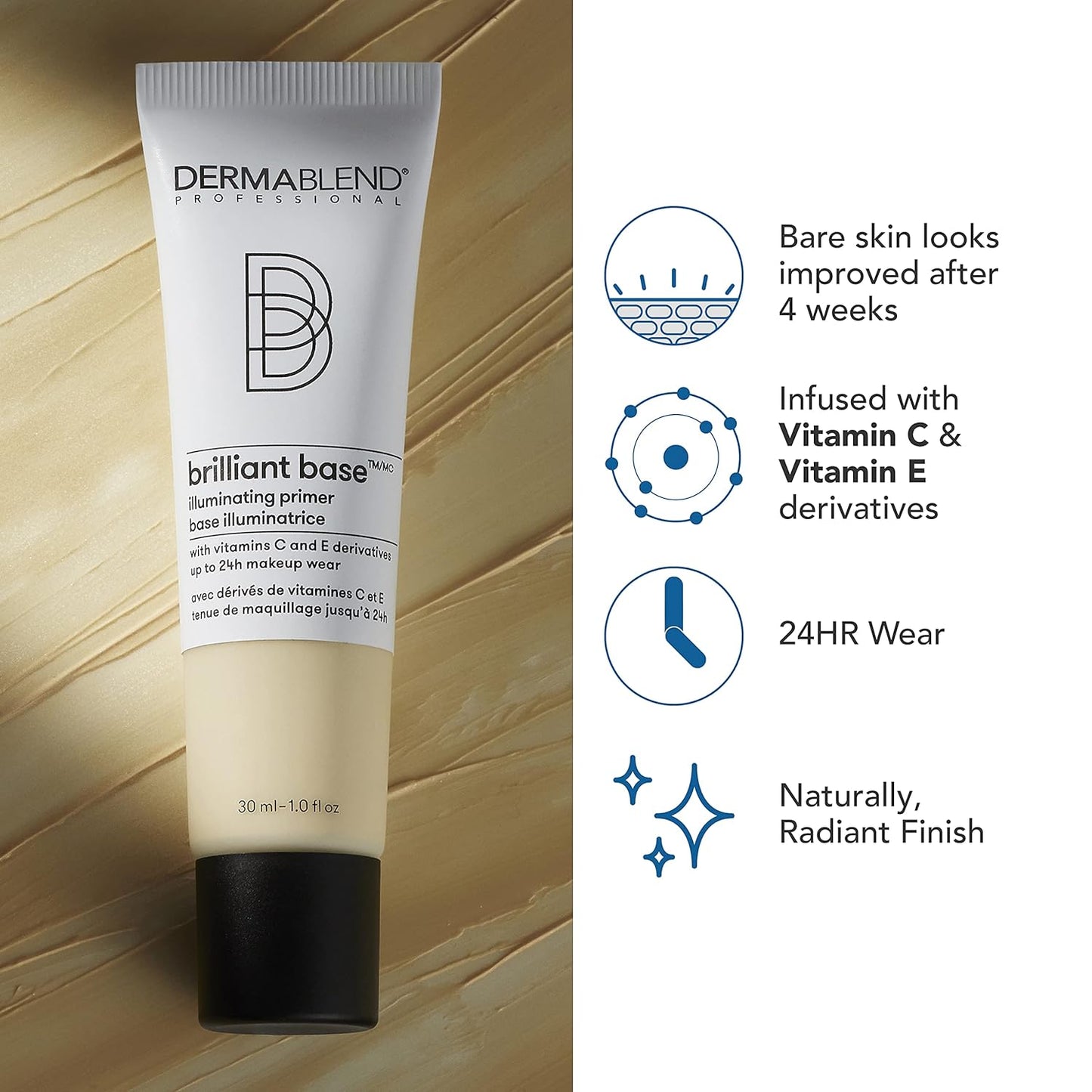 Dermablend Illuminating Primer - Niacinamide & Shea Butter Formula for Radiant Skin | 1 Fl Oz