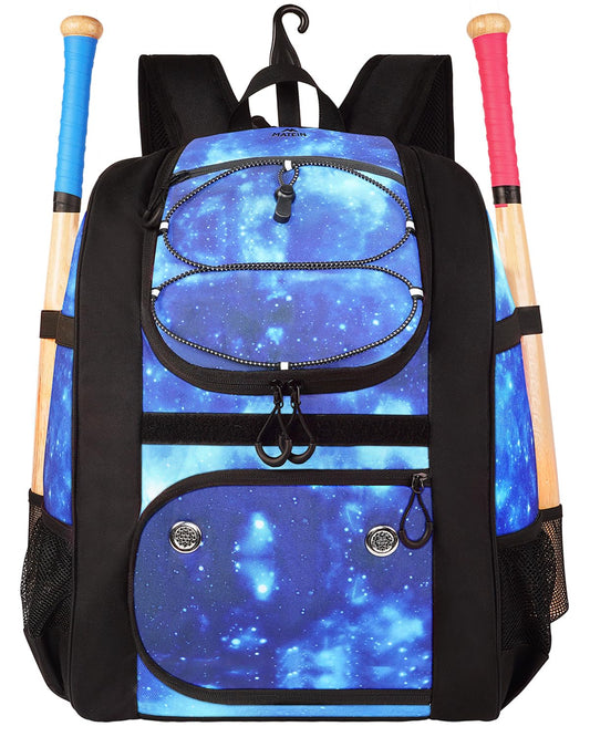 MATEIN Softball Bag, Lightweight Baseball Backpack with Shoe Compartment, Baseball Bag with Fence Hook for TBall Bat & Equipment, Softball Gifts Catchers Backpack for Women Fit Batting Glove, Helmet