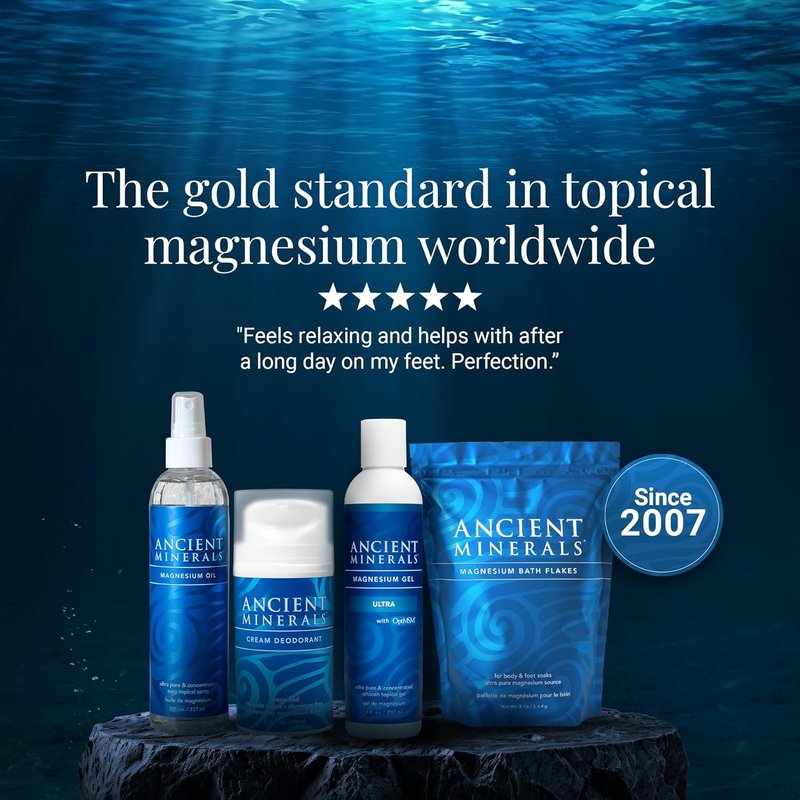 Magnesium Gel Ultra with OptiMSM & Aloe Vera - Topical Relief for Massage | 8oz