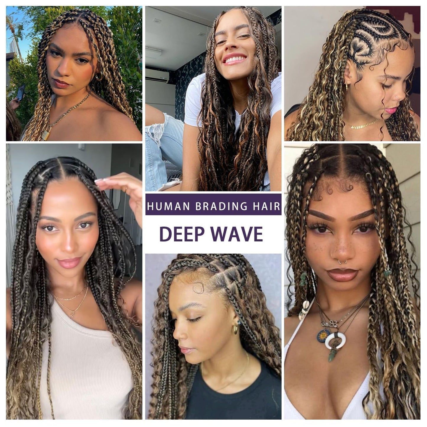 Cklikeb Braiding Human Hair 100g 20 Inch Color P4/27 Deep Water Wave Bulk Human Hair for Braiding No Weft Brazilian Virgin Deep Curly Human Hair Extensions for Boho Braids P4/27 Color, 20 inch,100g)