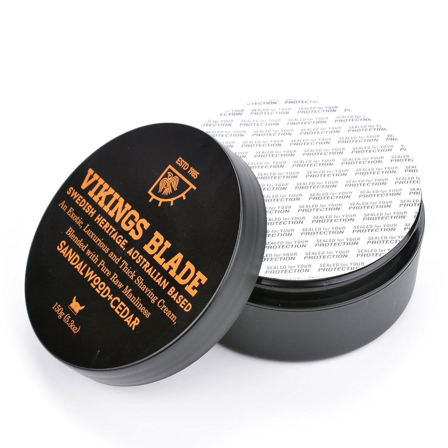 VIKINGS BLADE Luxury Shaving Cream - Sandalwood & Cedar | Silky Smooth Foaming Formula for a Refreshing Shave