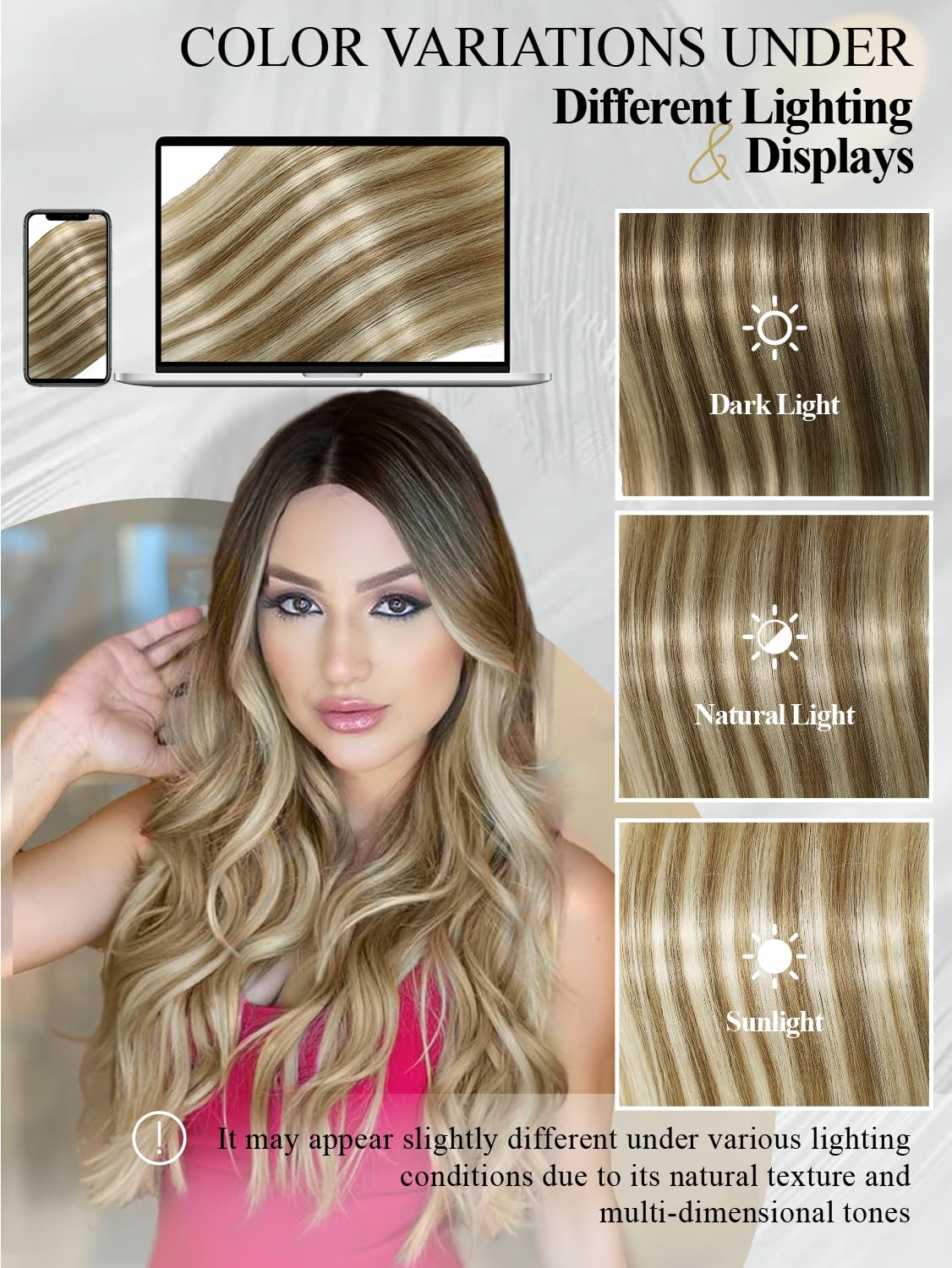 Remy Human Hair Extensions - Micro Bead OVO Weft | Highlight Blonde 9A/P60, 14 Inch (30g, 4 Pcs)