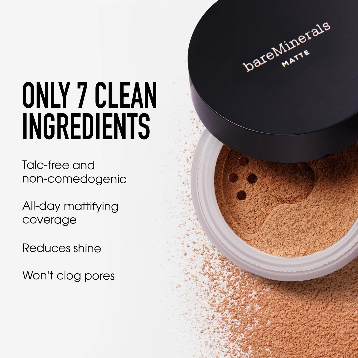 Original Matte Loose Mineral Foundation SPF 15, 07 Golden Ivory, Vegan, Cruelty-Free & Dermatologist-Tested