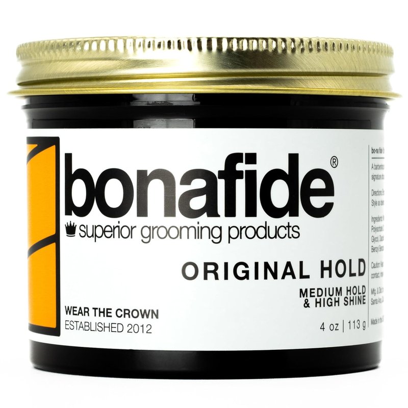 Bona Fide Pomade - Original Hold Water-Based Hair Pomade | Medium Hold, High Shine, 4 oz, Pink Grapefruit Scent