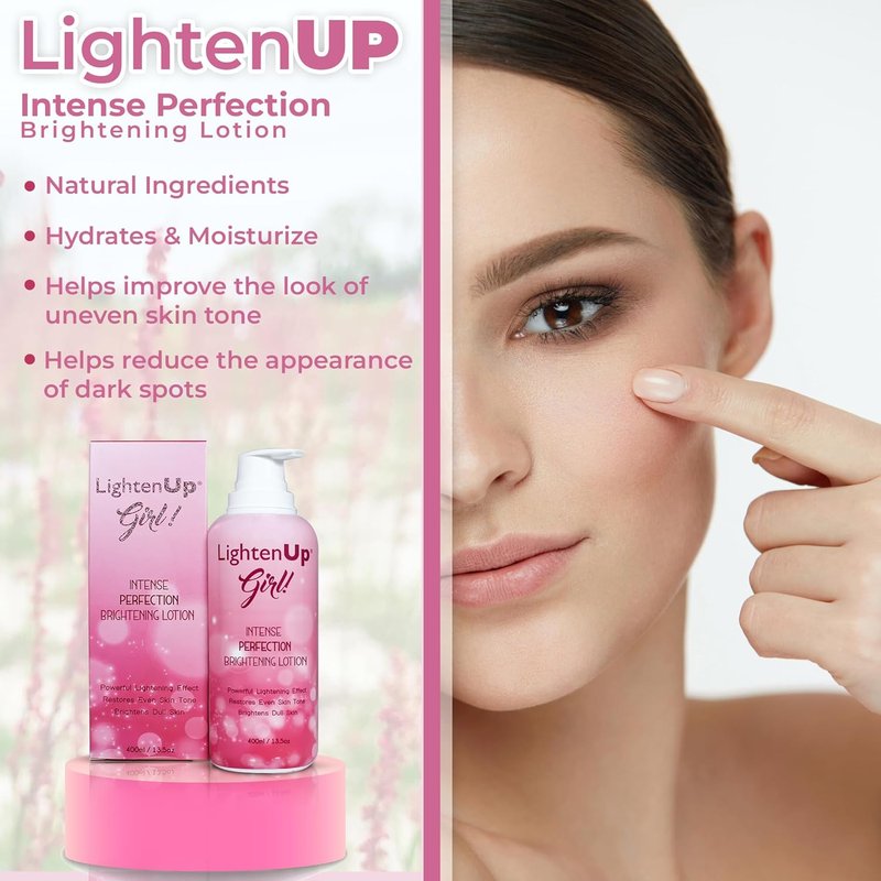 Skin Brightening Lotion - Moisturizing & Hydrating for Even Skin Tone | 13.5 Fl Oz / 400ml | Infused with Tyrostat & Vitamin C