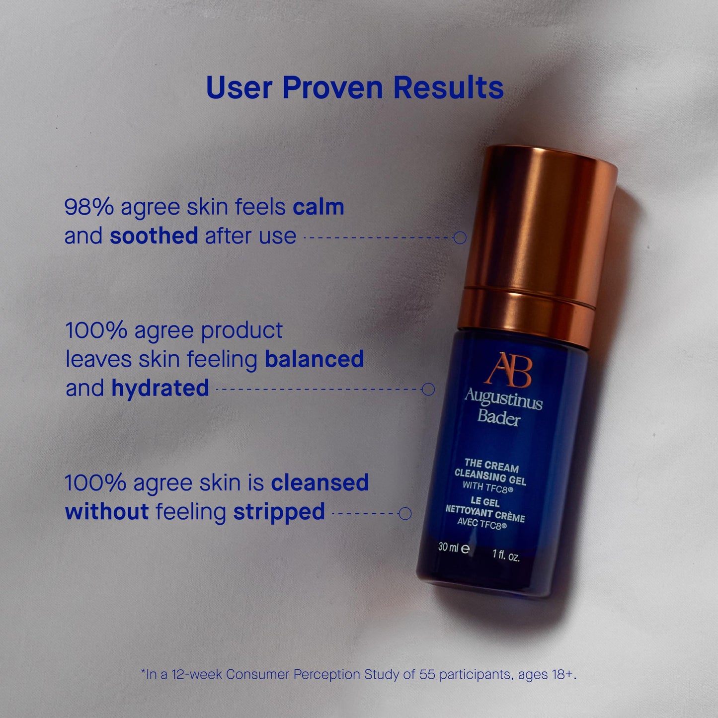 Augustinus Bader The Cream Cleansing Gel – Luxury Gentle Hydrating Face Cleanser – Removes Impurities & Excess Oil While Supporting Skin Barrier – Soothing & Non-Drying – 30 ml / 1 fl oz