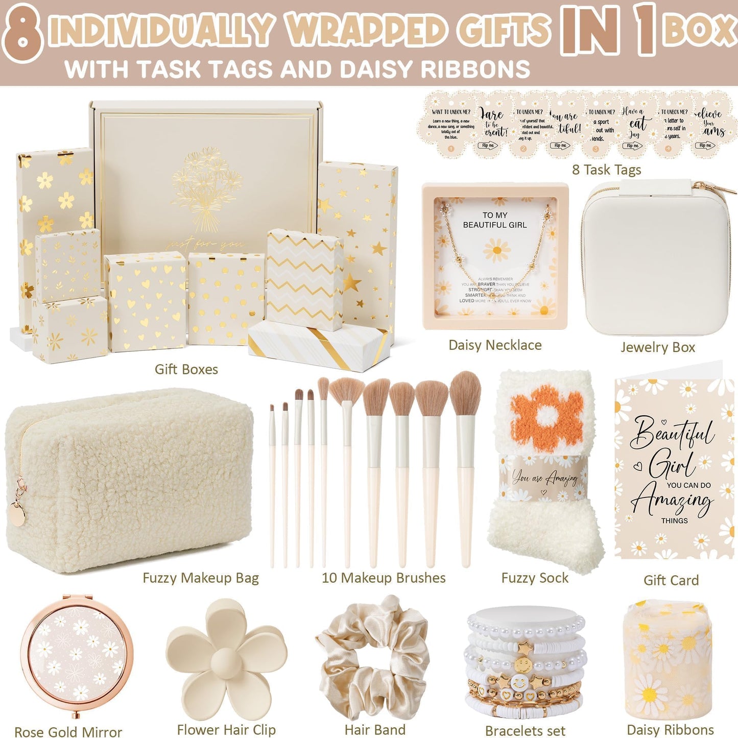Christmas Gifts for Tween Teen Girls, 8 PCS Positive Teenage Birthday Gifts