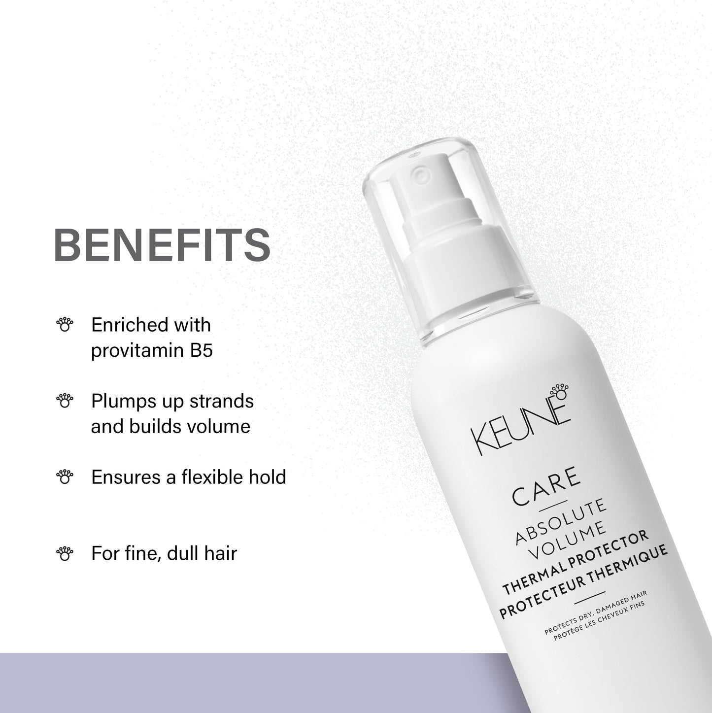 Keune Care Absolute Volume Thermal Protector, Heat Protectant & Strengthening Spray for Fine Hair, 6.8 Fl Oz