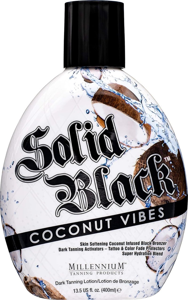 Millennium Tanning Dark Tanning Lotion - Coconut Vibes with Tattoo & Color Fade Protection | 13.5 fl. oz.