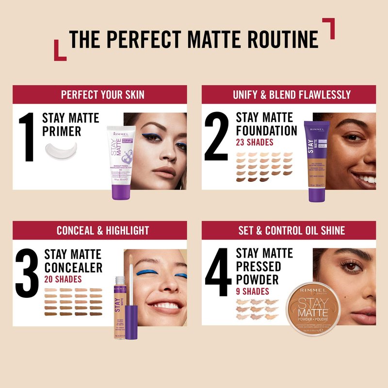 Rimmel Stay Matte Concealer, Warm Ivory, 0.23 Fl Oz (GP-BTYE19079) (Pack of 4)