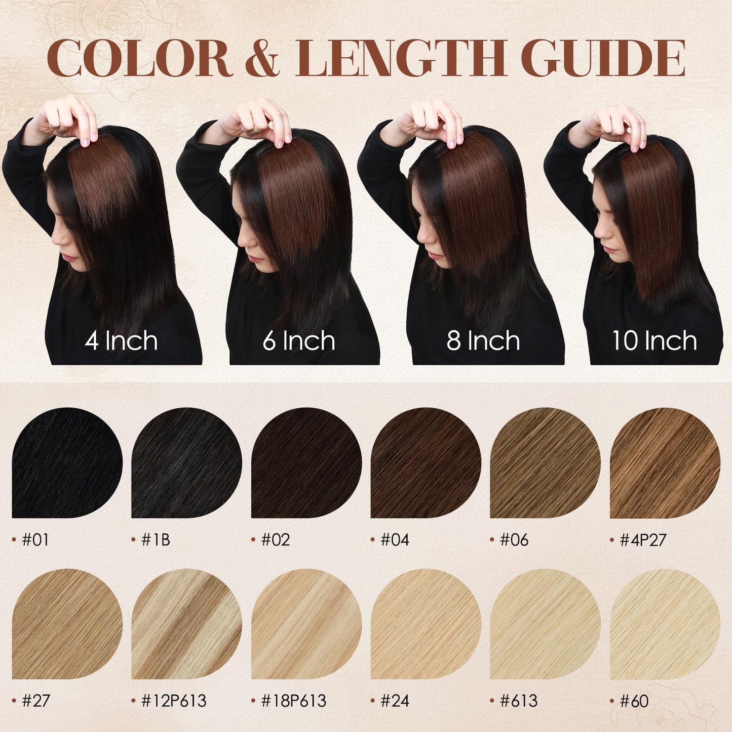 Charites Clip in Hair Extensions Real Human Hair Short Extensions for Women Adding Volume 2 Pcs Invisible Clip on Hairpieces with Thinning 10 Inch Natural Black