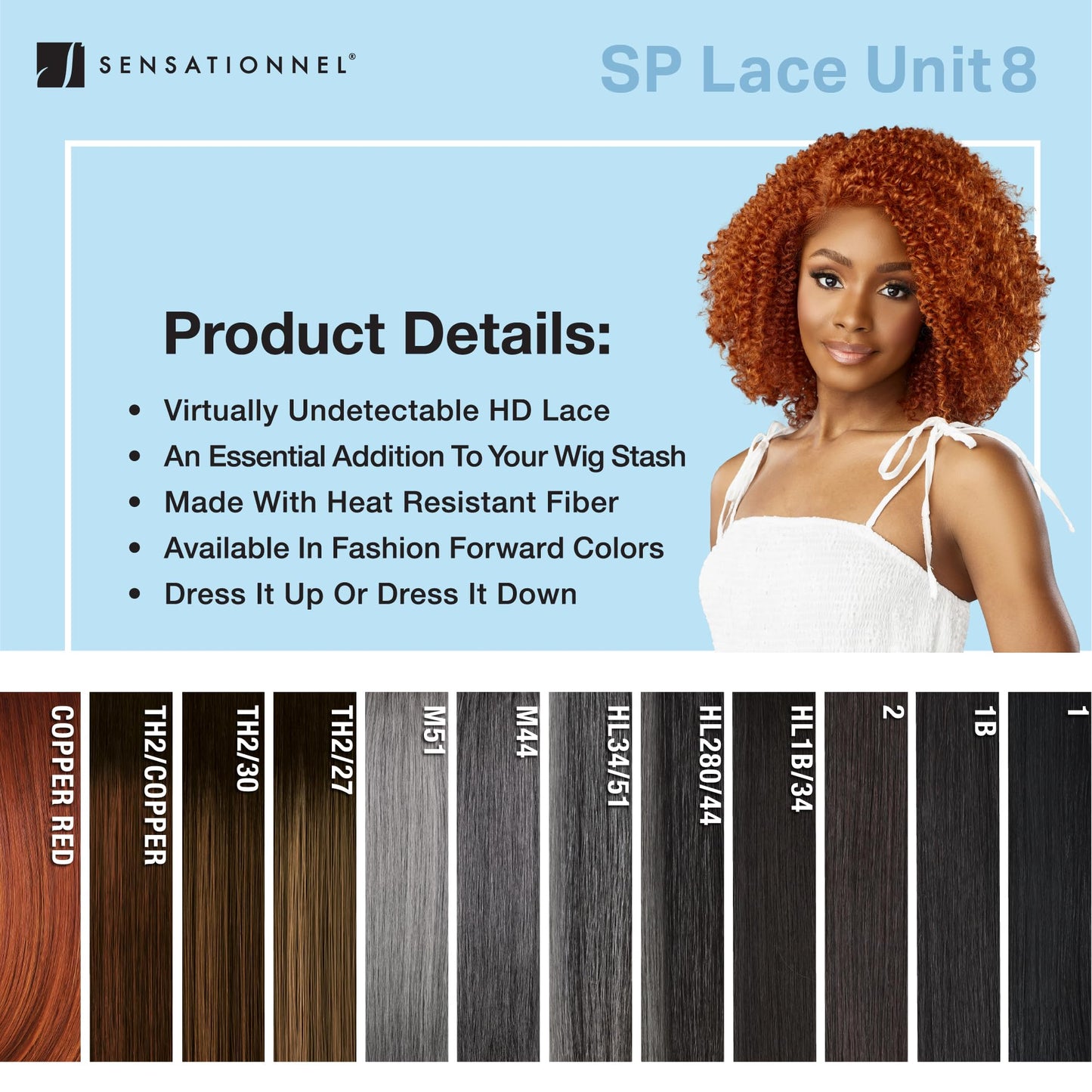 Sensationnel Dashly Lace Saltandpepper Wig - Sp Unit 8 Hand Tied Laceparting Ear to Ear Synthetic (TH2/27)