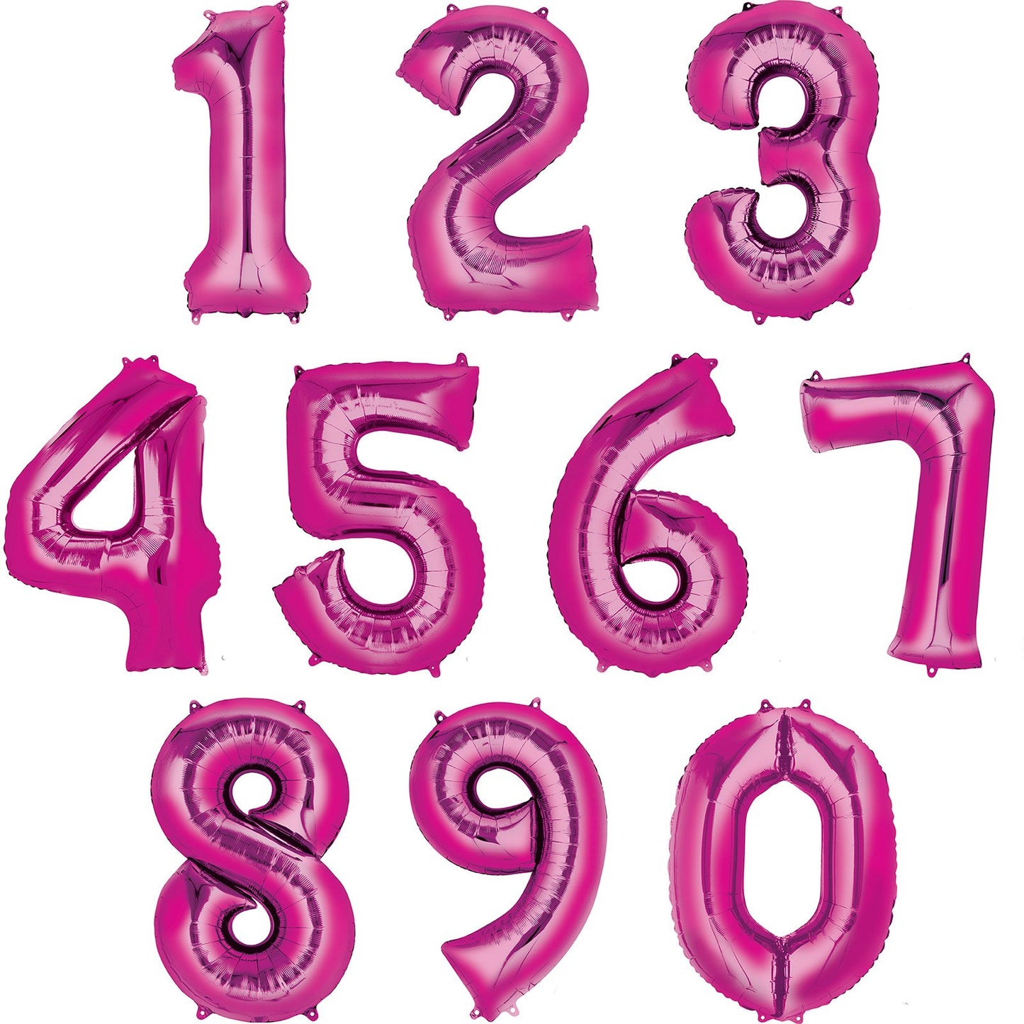Anagram Balloons Foil Balloon Number 3 - Pink, 34", Pink