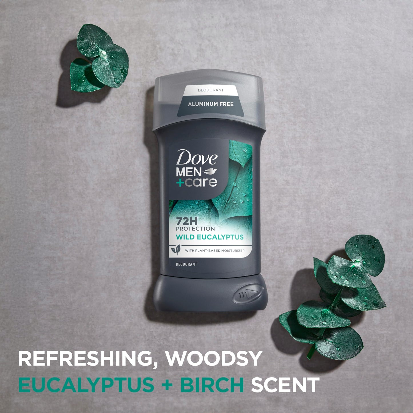 DOVE MEN + CARE Aluminum Free 3 Pack Wild Eucalyptus Deodorant for Men 3 oz
