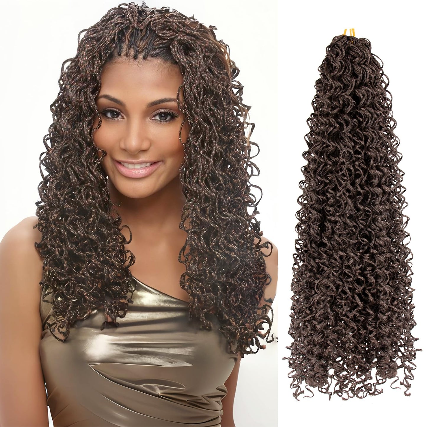 Wavy Small Box Braids Crochet Hair - 55-Inch Synthetic Extensions | 8 Packs, 28 Strands Each - Perfect for Black Women