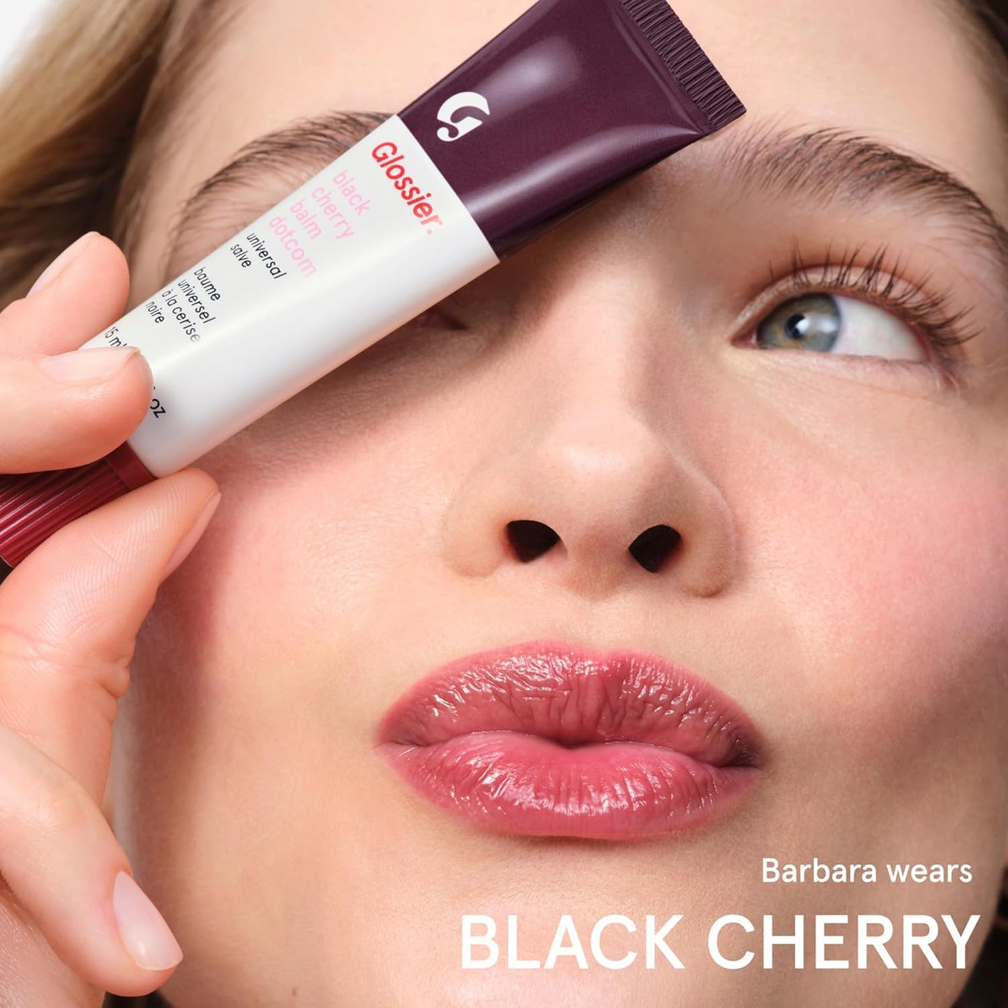 Glossier Balm Dotcom Hydrating Tinted Lip Balm - Black Cherry Tint | 12Hr Moisture for Dry Lips & Skin - 15ml