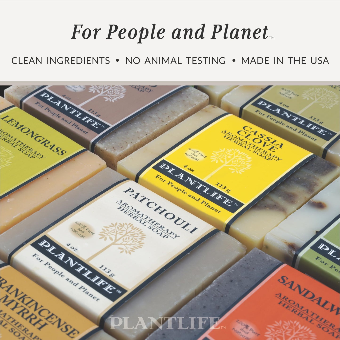 Plantlife Sandalwood 6-Pack Bar Soap - Moisturizing and Soothing Soap for Your Skin - Hand Crafted Using Plant-Based Ingredients - Made in California 4oz Bar