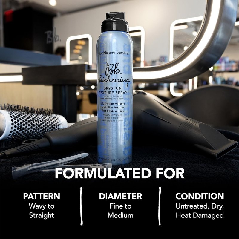 Bumble and bumble. Thickening Dryspun Texture Spray - Lightweight Hair Volume Spray for Fine to Medium Hair Types | Adds Hold & Texture