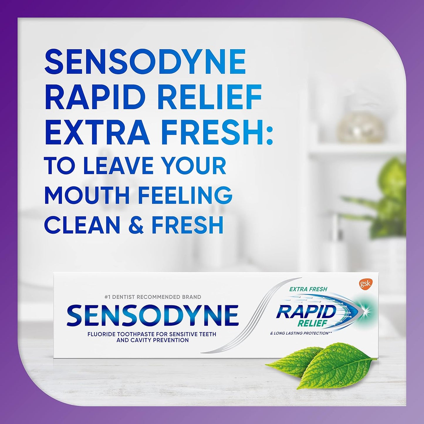 Sensodyne Rapid Relief Sensitive Toothpaste - Extra Fresh Formula | 3.4 oz (Pack of 3)