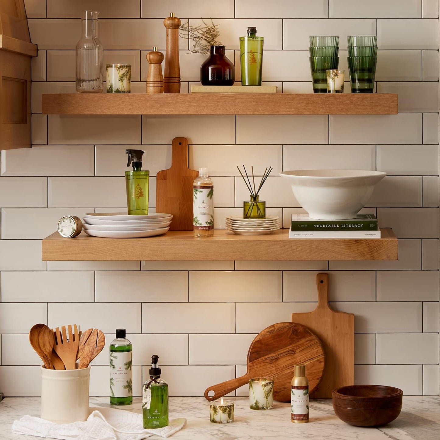 Thymes Hand Wash Refill - Moisturizing Liquid Soap for Kitchen & Bathroom | Lightly Scented Frasier Fir, 24.5 fl oz