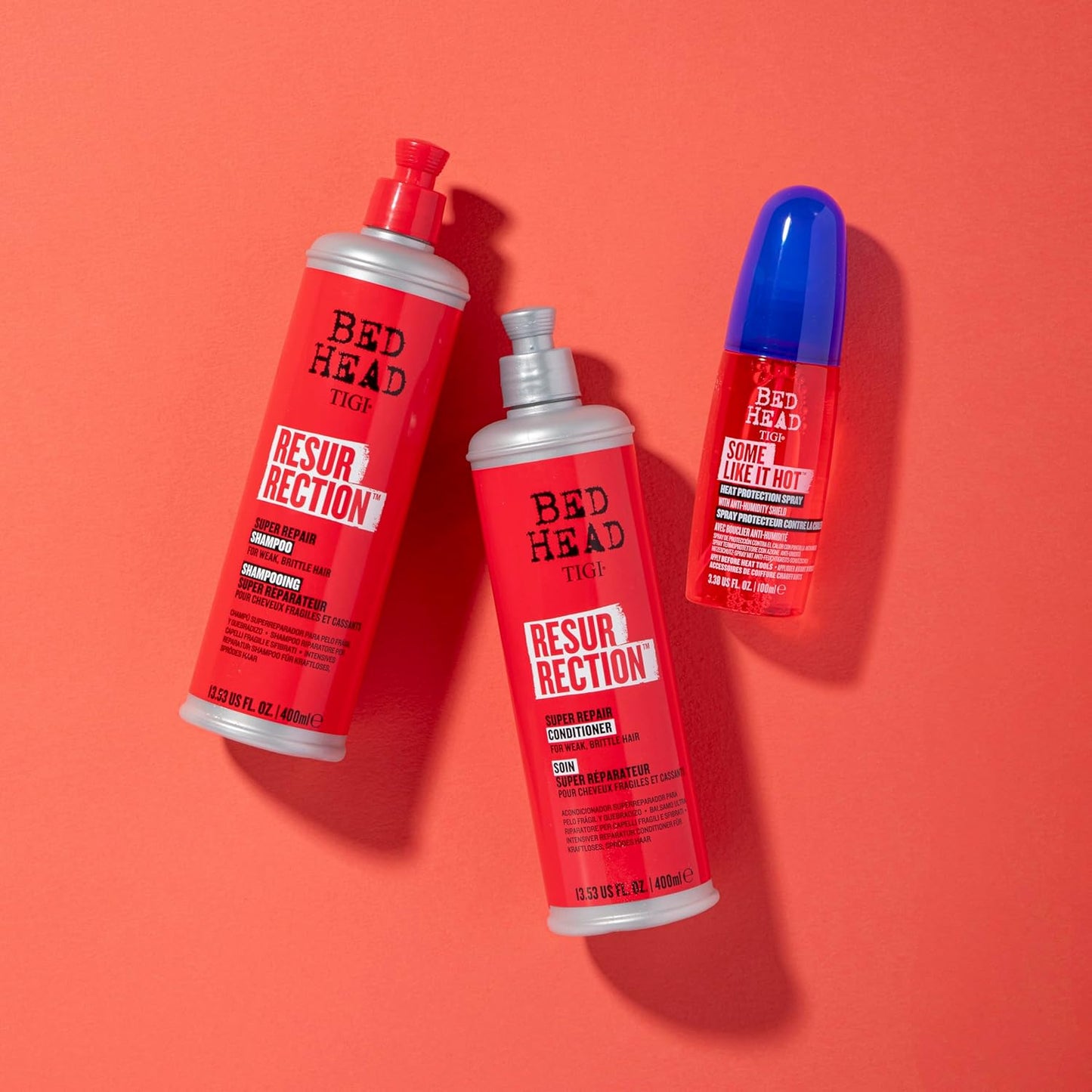 TIGI Bed Head Resurrection Hair Repair Shampoo & Conditioner Set - Maximum Strength for Dry, Damaged Hair | 25.36 fl oz