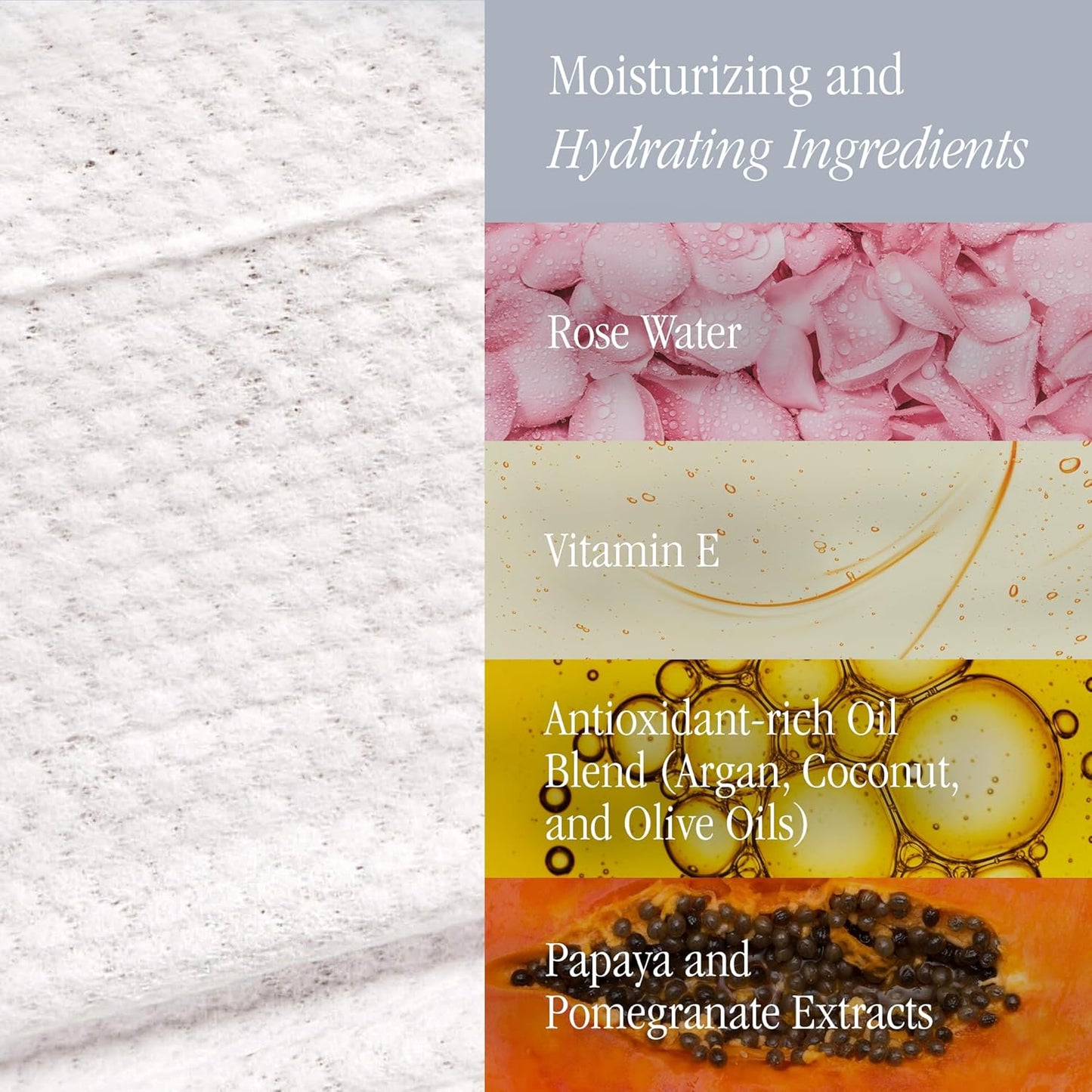 SKINN Facial Cleansing Wipes - Hydrating Makeup Remover for Waterproof Mascara | Gentle Exfoliating Towelettes