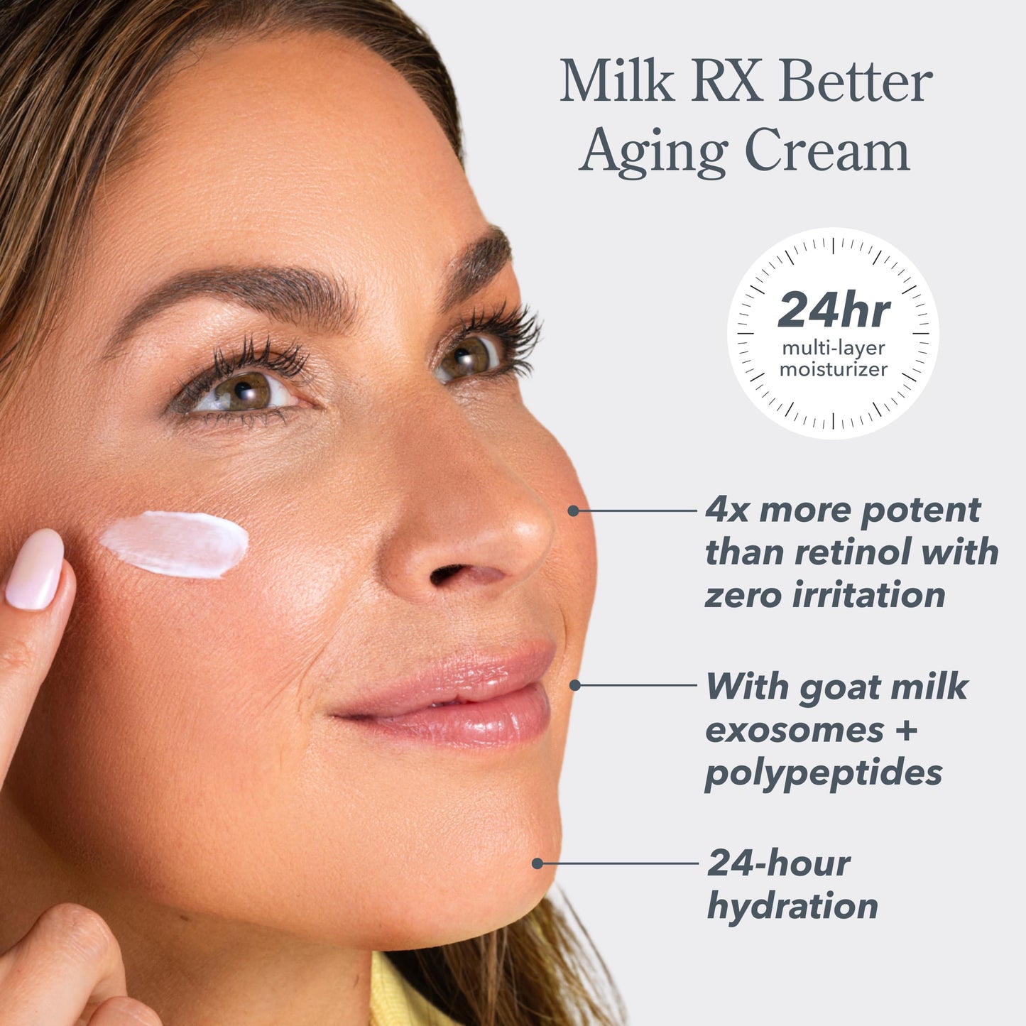 Beekman 1802 Milk RX Advanced Better Aging Collagen Moisturizer Face Cream – 4X Retinol Alternative with Goat Milk Exosomes & Polypeptide, Firming Cream, 0.51 fl oz