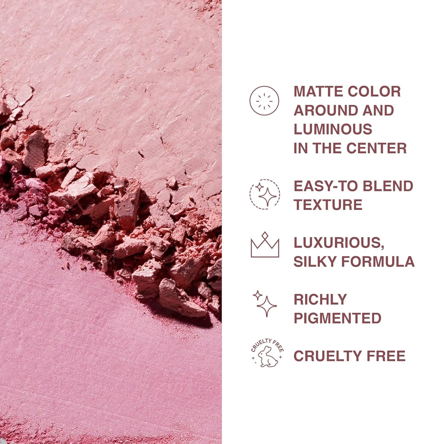 SELESTIA BEAUTY Powder Blush - High Pigmented Matte Pink Blush | Easy-to-Blend, 0.53 oz