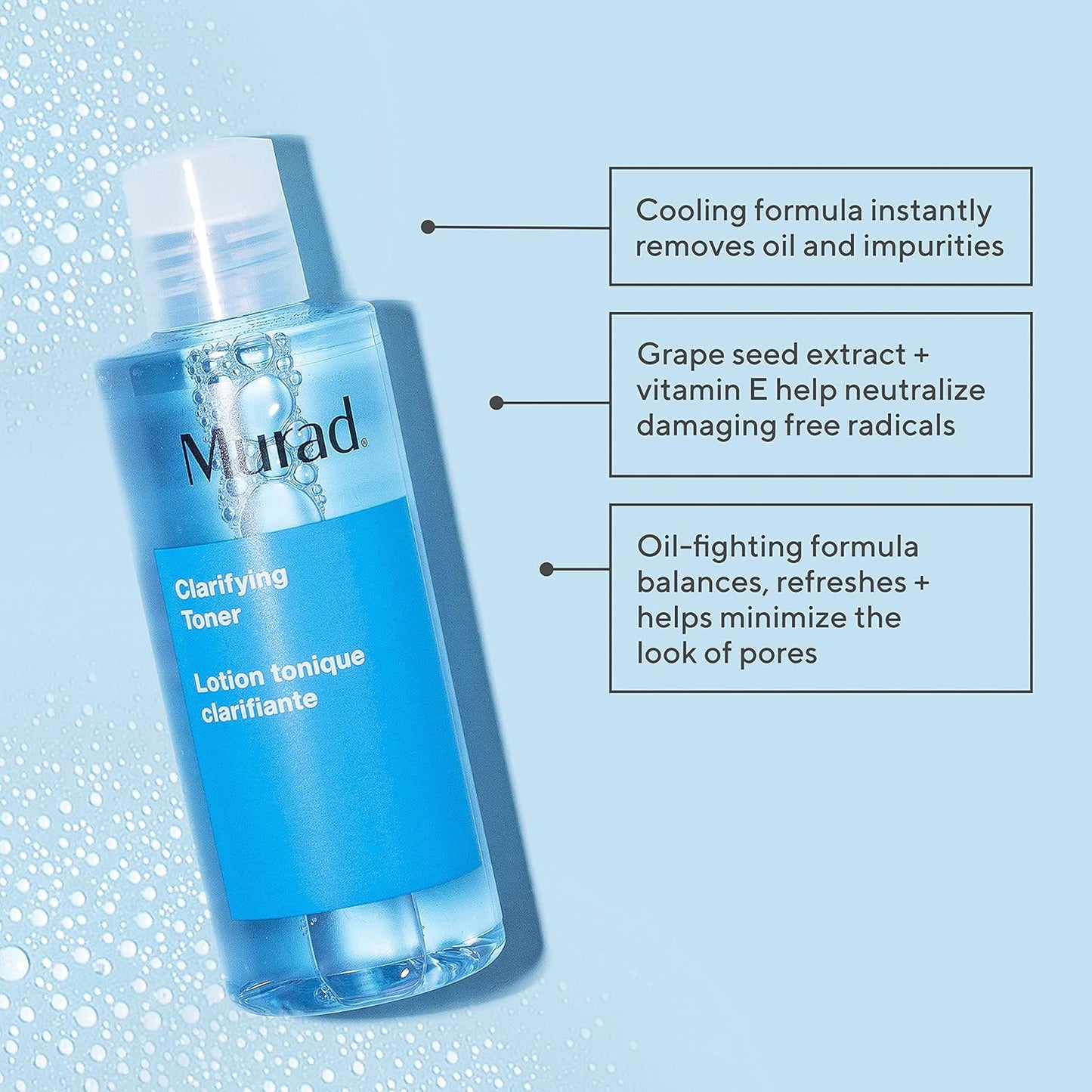 Murad Clarifying Toner - Oil-Control Face Toner with Witch Hazel & Cucumber | Minimize Pores & Refresh Skin - 6 Fl Oz