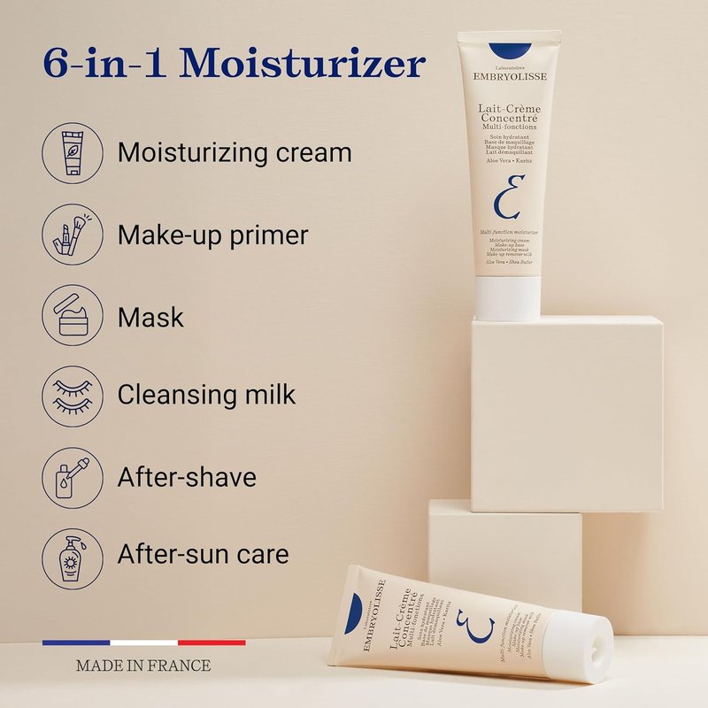Embryolisse Lait-Crème Concentré - Face Moisturizer & Makeup Primer | Hydrating Cream with Shea Butter & Aloe Vera