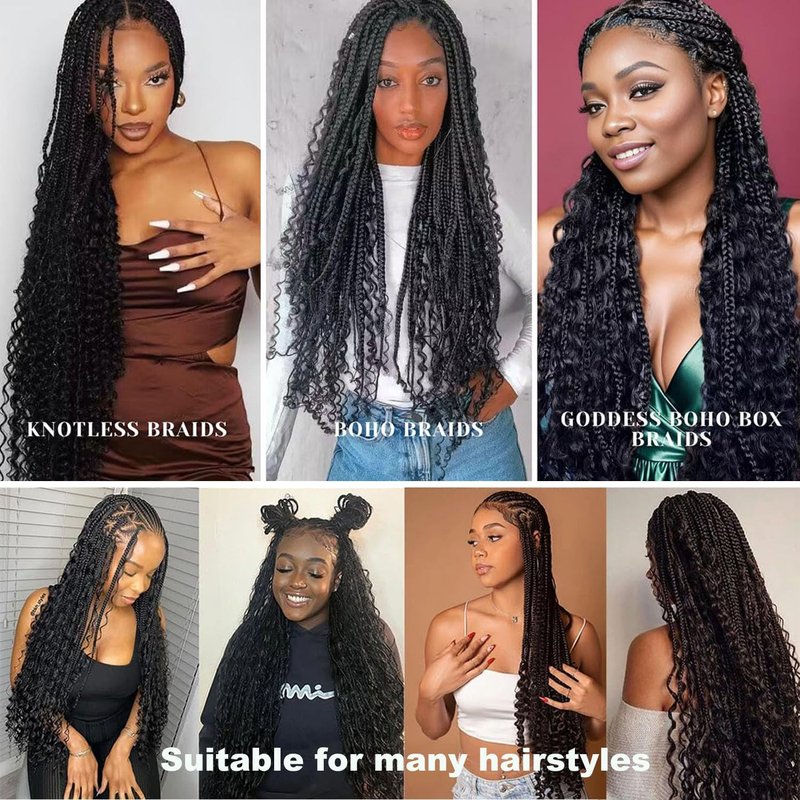 Bangxunk Human Braiding Hair 2 Bundles/Pack 100g Deep Wave Human Bulk Hair for Braiding No Weft 10A Brazilian Virgin Human braiding Hair for Boho Braids Extensions (Natural Color, 16 inch)