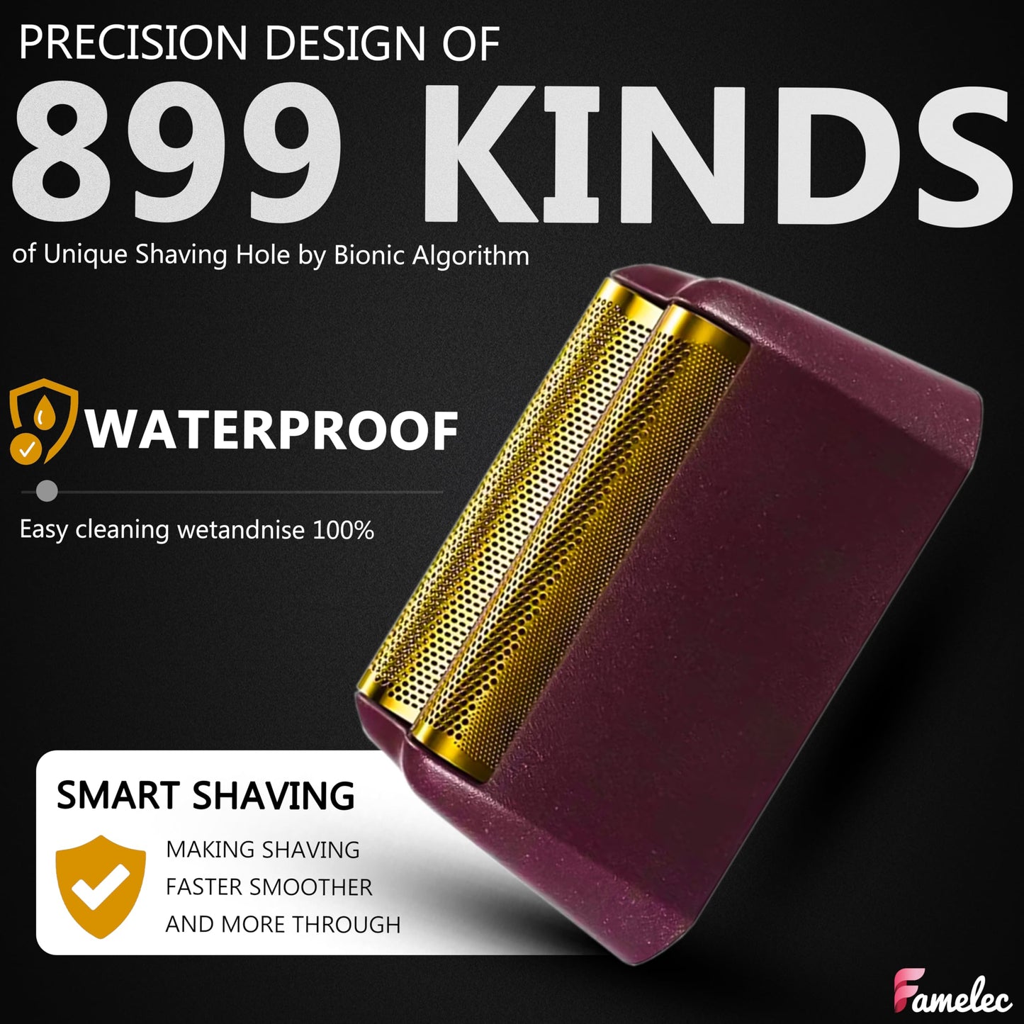 FAMELEC for Wahl Shaver Foil Replacement Professional 5 Star Series Finale Shaver, Fit for Wahl Super Close Replacement Foil 7031-100 7043-100, Razor Foil for Wahl Electric Razor (4 Pack)