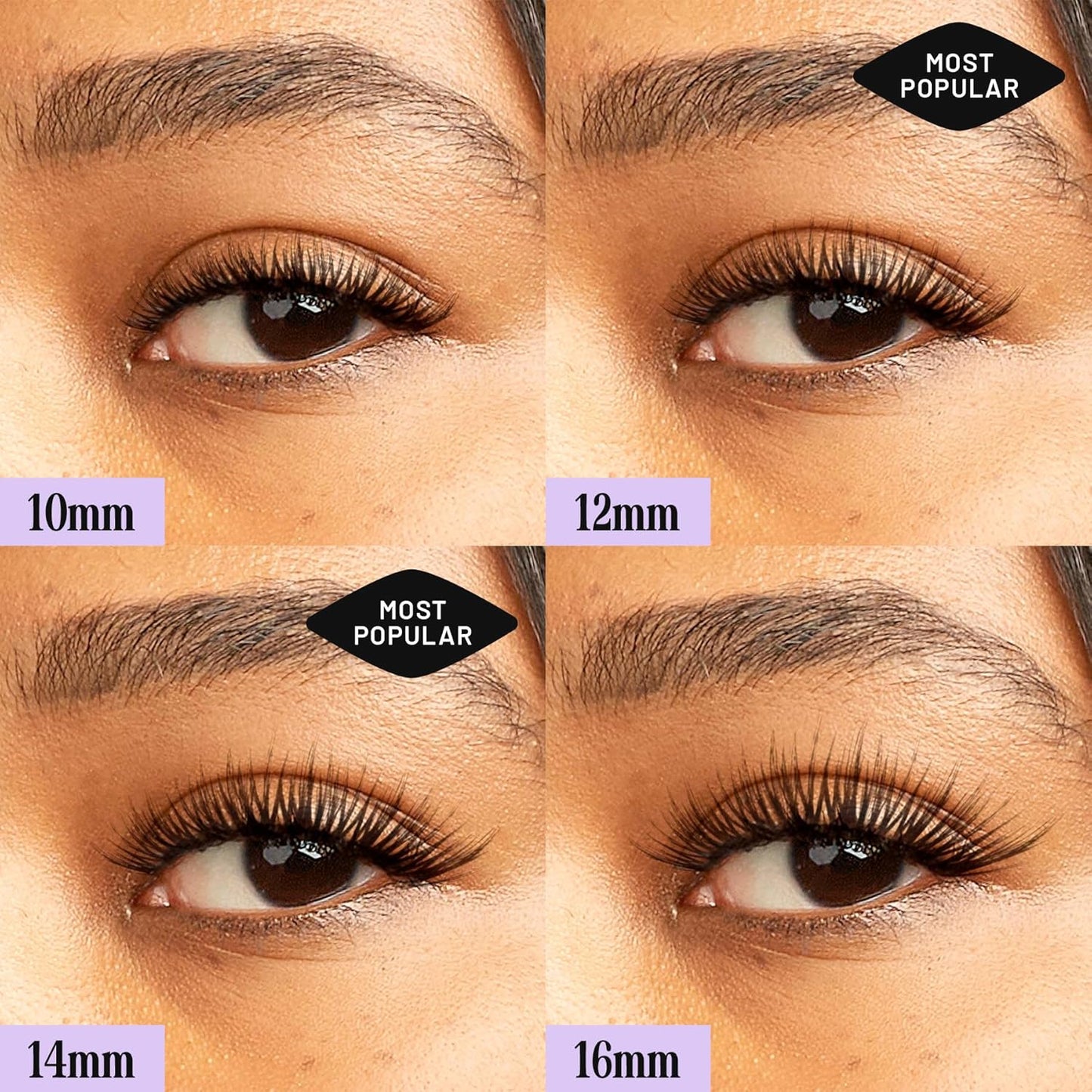 Dramatic Faux Eyelash Clusters - 12mm Volume DIY Lash Extensions | Lightweight, Lifelike & Cruelty-Free - 3 Pack