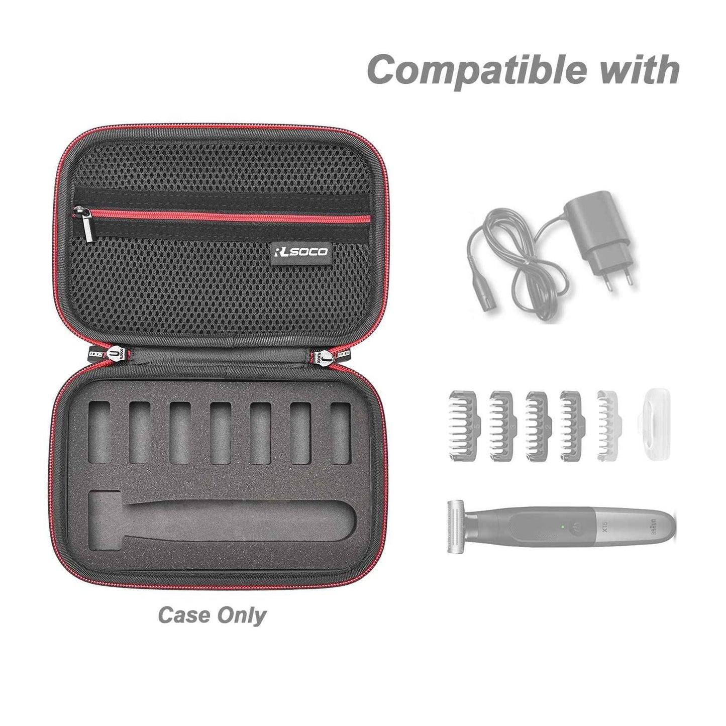 RLSOCO Case for Braun Series XT5 / XT3 / X Beard Trimmer - Fits for Braun XT5200,XT5100,XT5300,XT3000,XT10 (Case Only)