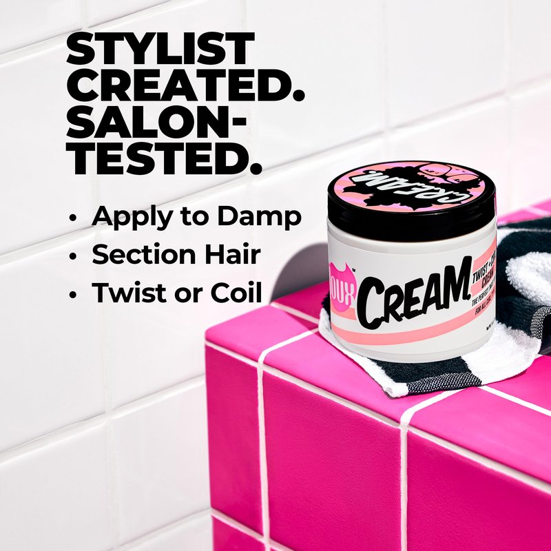 The Doux C.R.E.A.M. Twist & Curl Cream – Curl Defining Cream with Coconut & Avocado Oils for Curly Hair – Frizz Control & Long-Lasting Moisture for Twist Outs, Natural Styles, and Textured Hair Types