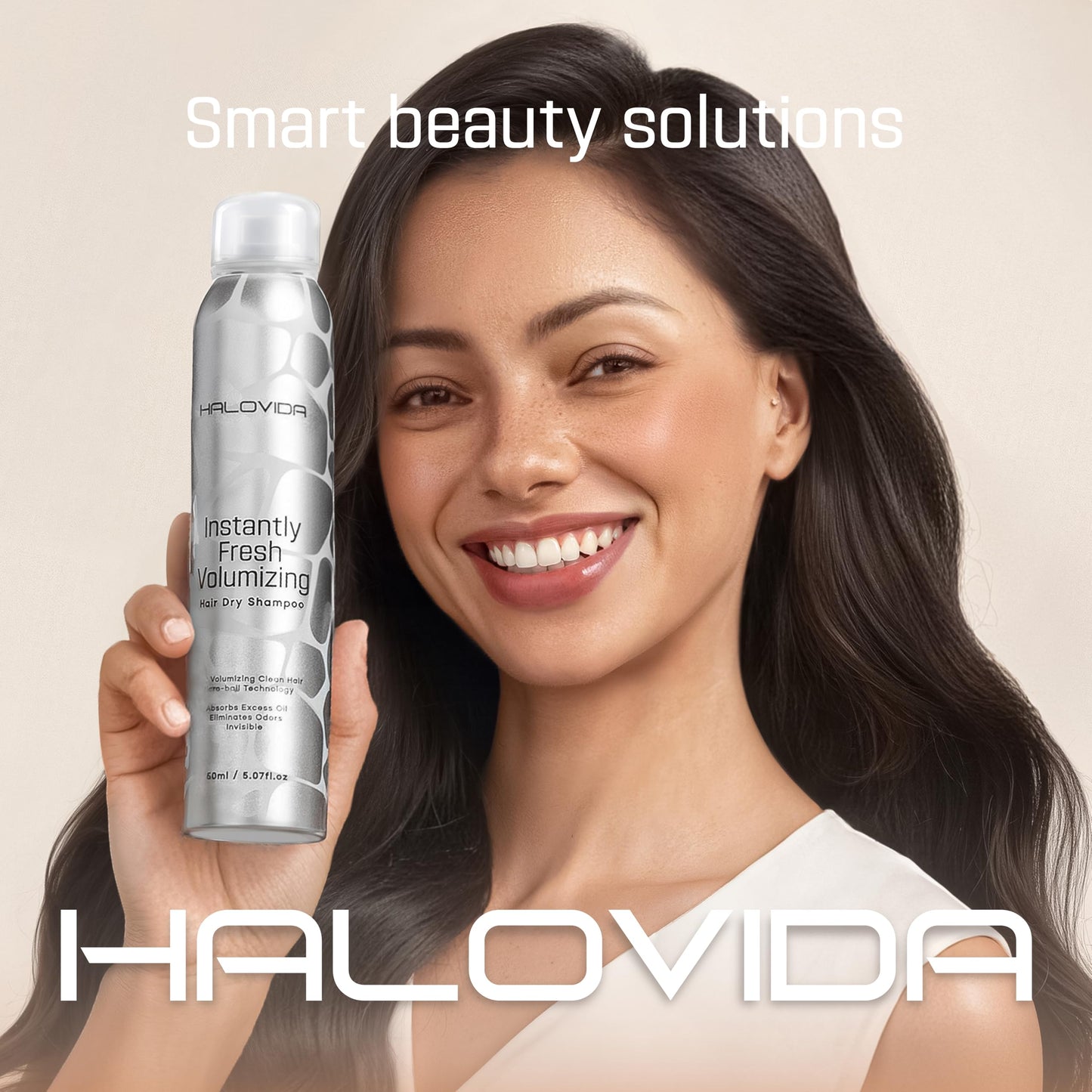 HALOVIDA Dry Shampoo for Women, Invisible Dry Scalp Shampoo Spray for Dark Hair Leaves No White Residue, Absorb Oils, Volumizing & Refresh Hair for 72 Hours, 5.07 Fl Oz