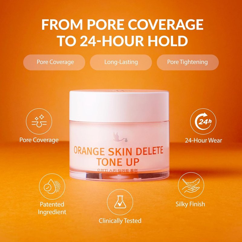 Tone Up Pore Primer - Orange Skin Delete Korean Makeup 30g | Flawless Finish
