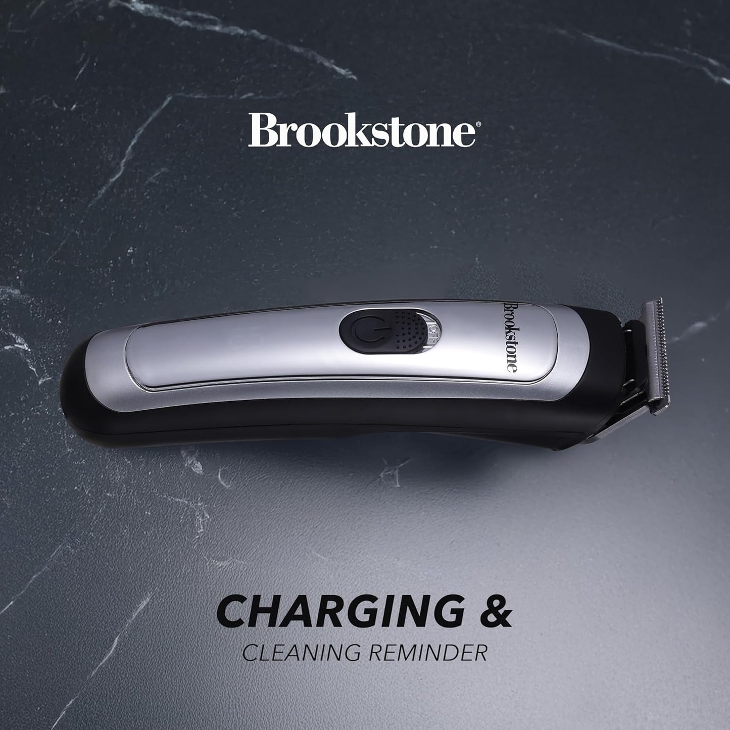 Brookstone Hair & Beard Trimmer Kit - Precision Grooming with Adjustable Combs & Accessories | 14-Piece Set