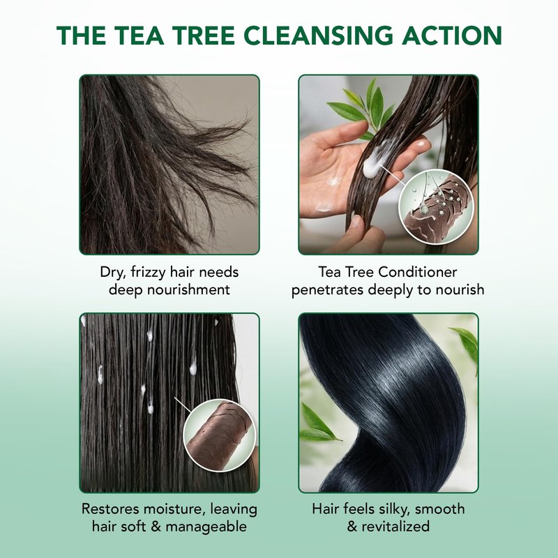 Botanic Hearth Tea Tree Conditioner | For All Hair Types | Fights Dandruff & Dry Scalp | With Vitamin C, Peppermint Oil, Rosemary & Lavender Oil | Sulphate & Paraben Free | 16 Fl Oz