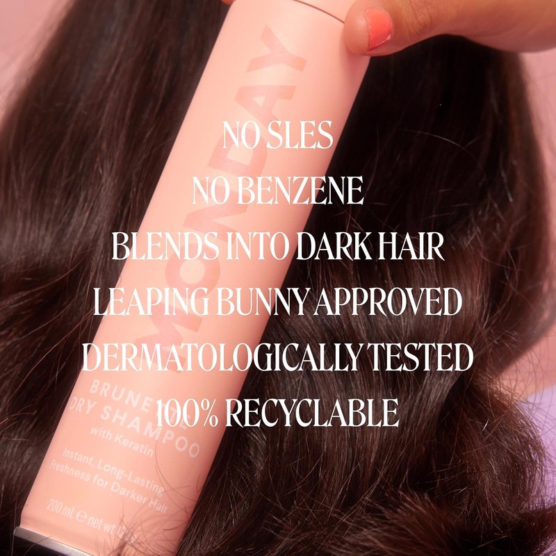 Brunette Dry Shampoo with Keratin - Oil-Absorbing Formula for Darker Hair | 200 mL