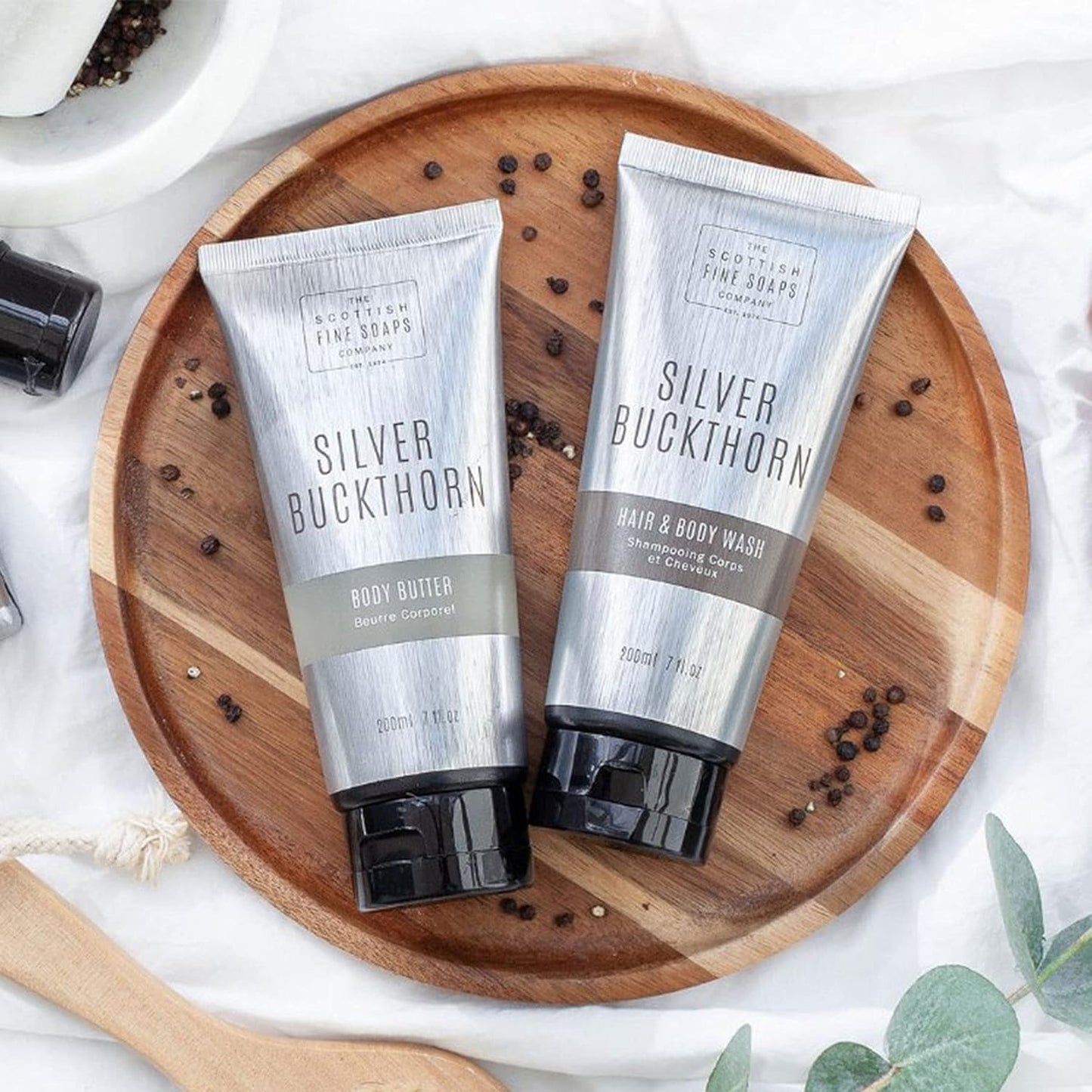 Scottish Soaps Silver Buckthorn Shampoo - Nourishing Hair & Body Wash | 300ml Pump Bottle